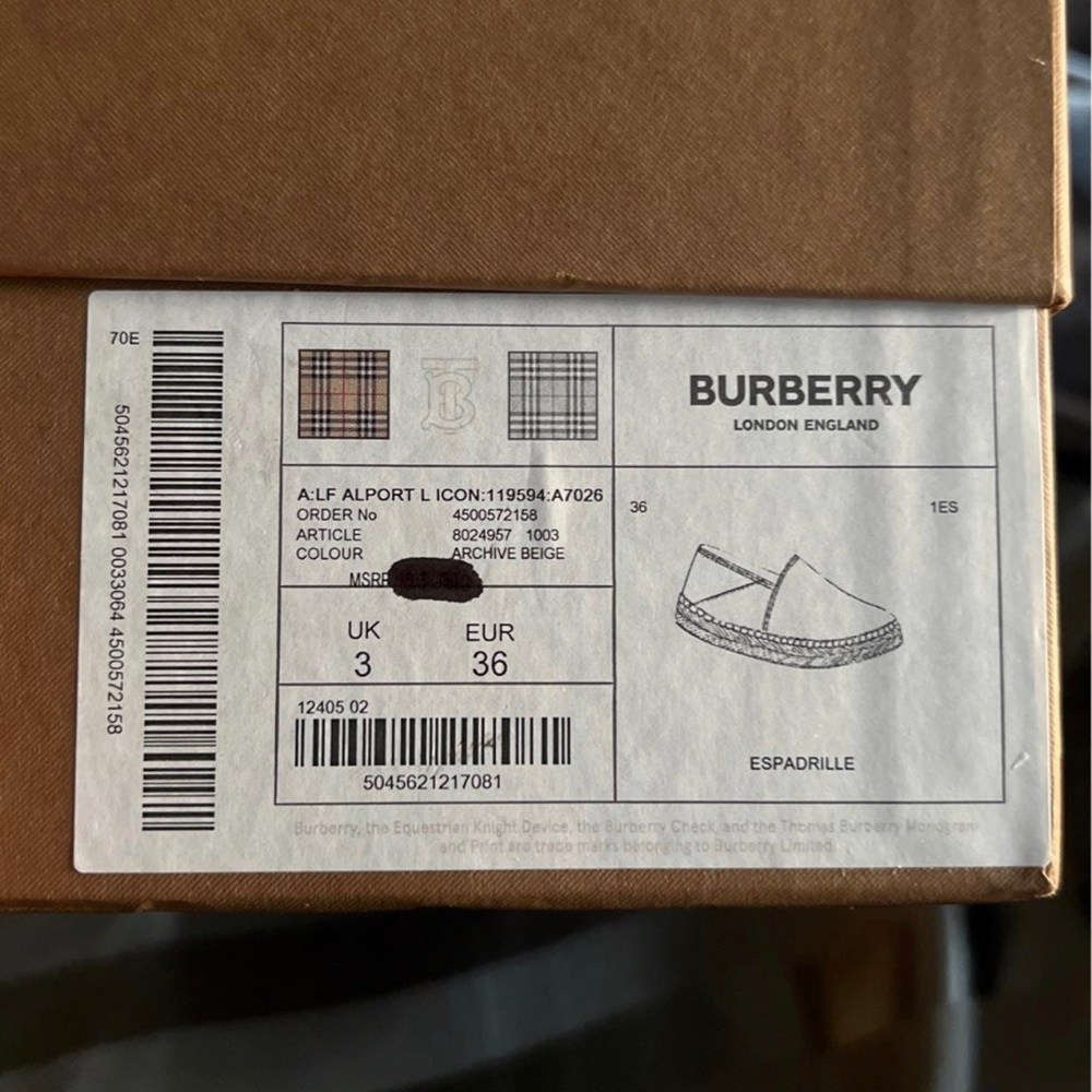 Burberry espidril